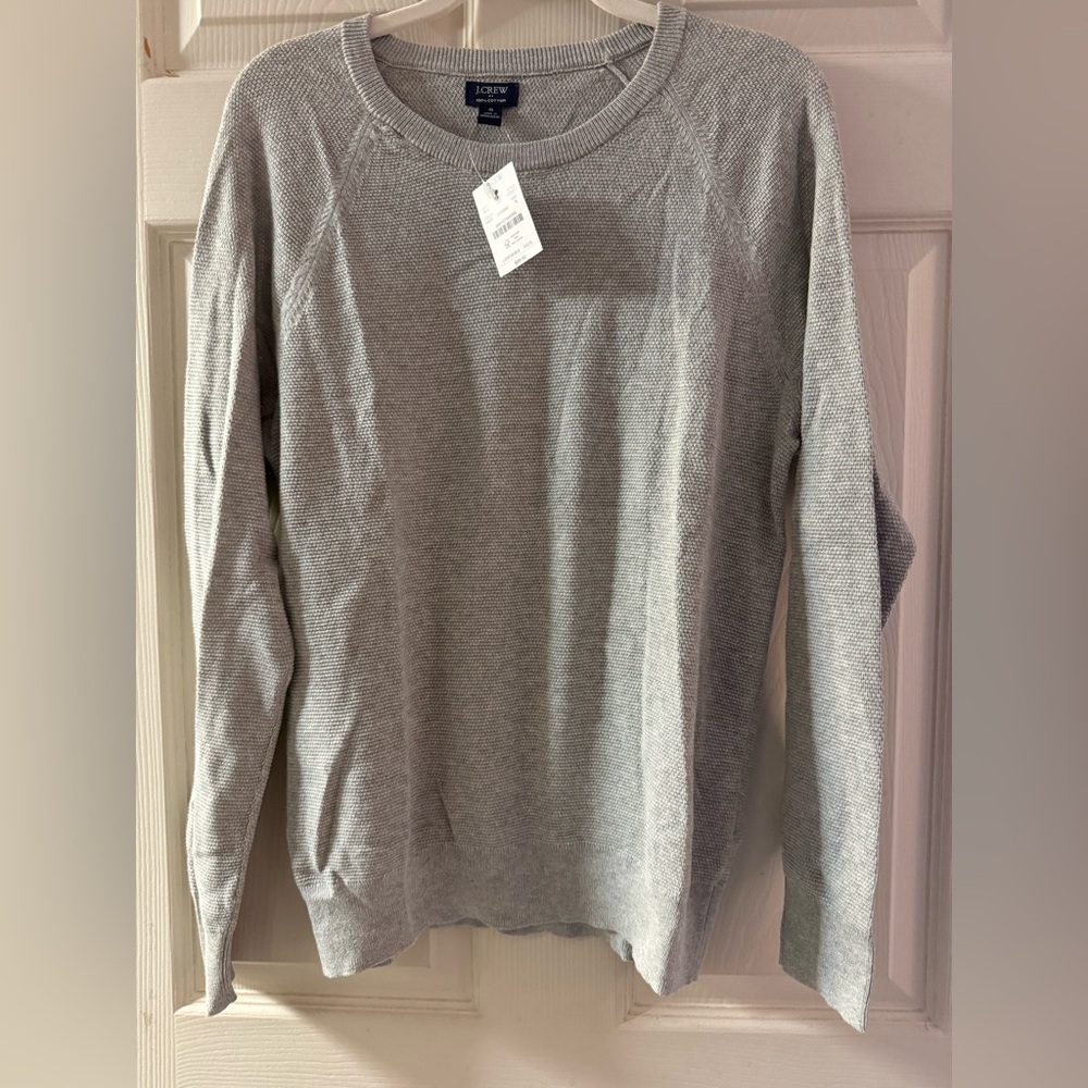 J. Crew Light Gray Cotton Sweater
